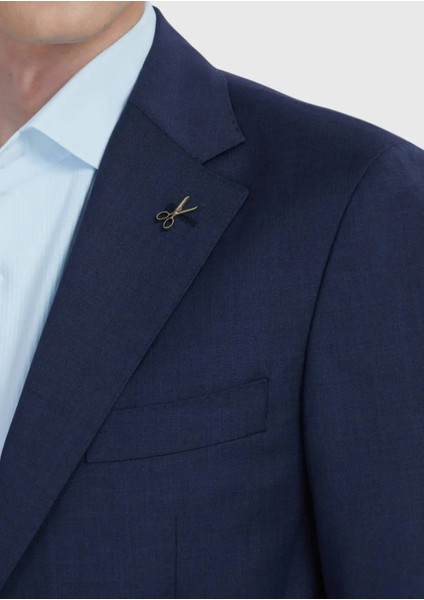 Lacivert Düz Zeroweight Slim Fit %100 Yün Ceket fırsatları