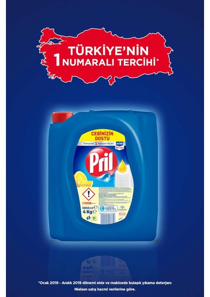Çamaşır Suyu Dağ Esintisi 750 ml + Pril Sıvı Bulaşık Deterjanı 4 Kg--(2'li Set)