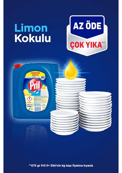 Çamaşır Suyu Dağ Esintisi 750 ml + Pril Sıvı Bulaşık Deterjanı 4 Kg--(2'li Set)