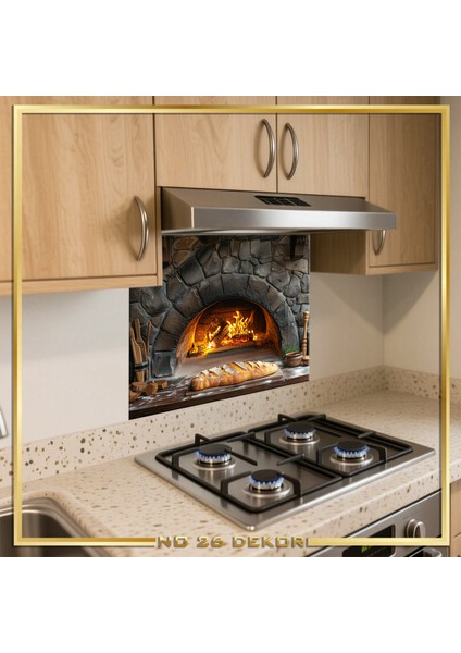 Temperli Cam Mutfak Tezgâh Arası