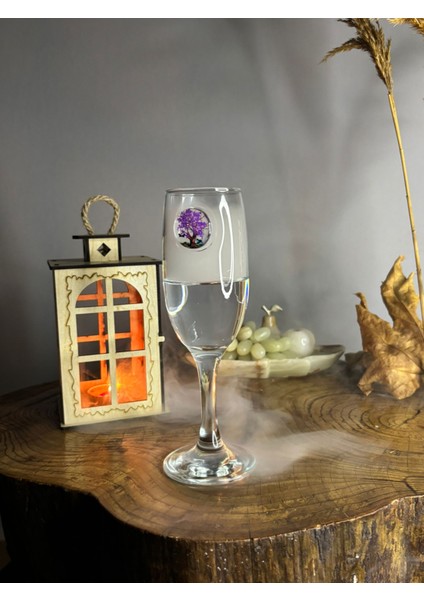 Mor Ağaç Kokteyl Seti 2'li - (kahve yanı su/kokteyl bardağı) 190 ml