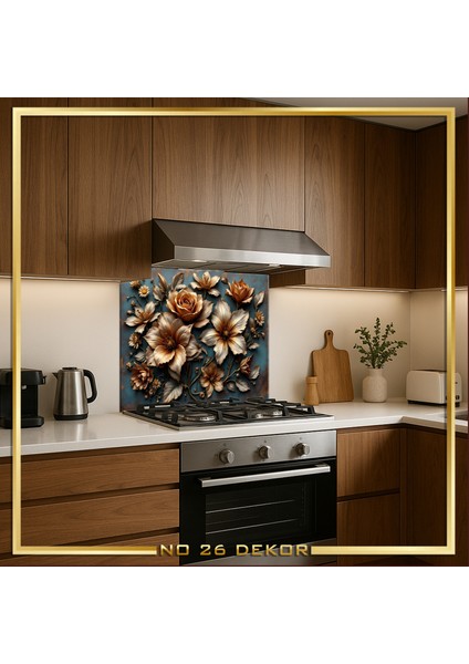 Temperli Cam Mutfak Tezgâh Arası