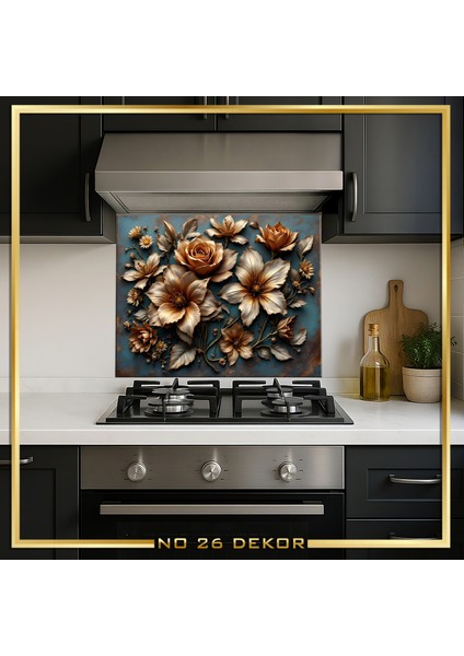 Temperli Cam Mutfak Tezgâh Arası