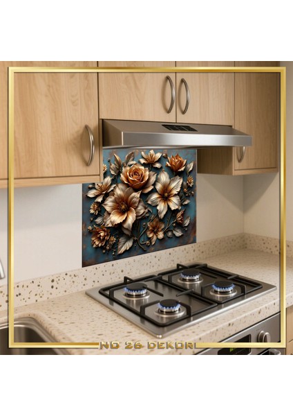 Temperli Cam Mutfak Tezgâh Arası