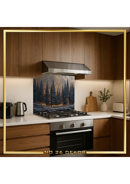 Temperli Cam Mutfak Tezgâh Arası