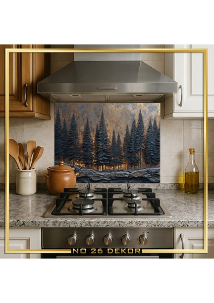 Temperli Cam Mutfak Tezgâh Arası modelleri