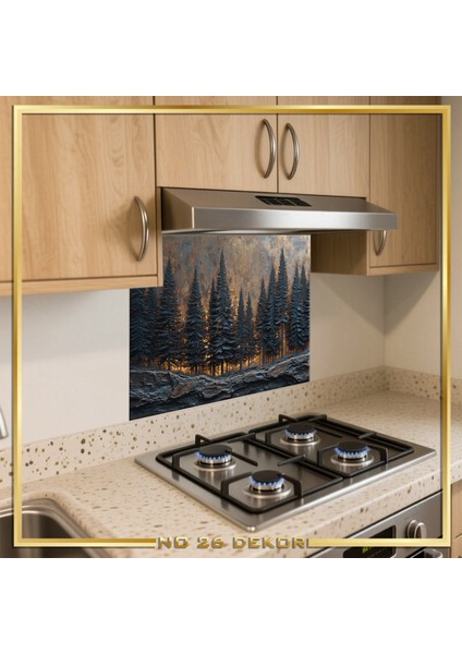 Temperli Cam Mutfak Tezgâh Arası