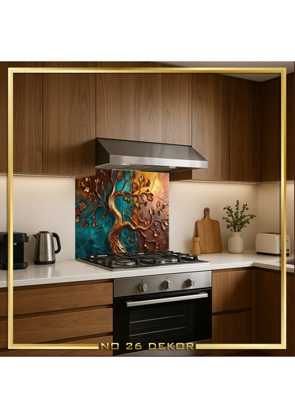 Temperli Cam Mutfak Tezgâh Arası