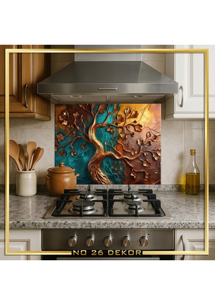 Temperli Cam Mutfak Tezgâh Arası modelleri