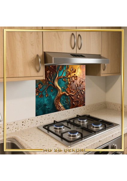 Temperli Cam Mutfak Tezgâh Arası