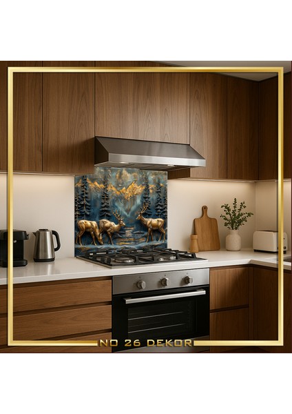 Temperli Cam Mutfak Tezgâh Arası