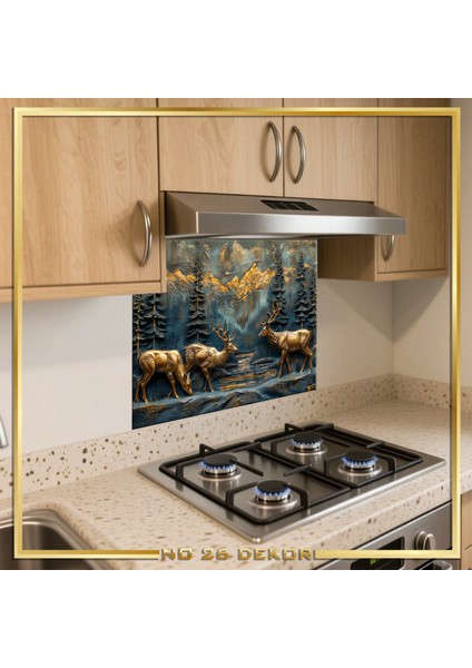 Temperli Cam Mutfak Tezgâh Arası