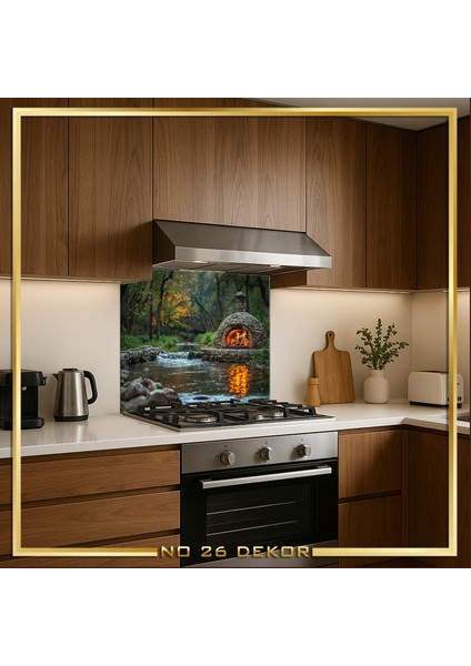 Temperli Cam Mutfak Tezgâh Arası