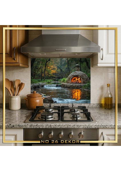 Temperli Cam Mutfak Tezgâh Arası modelleri