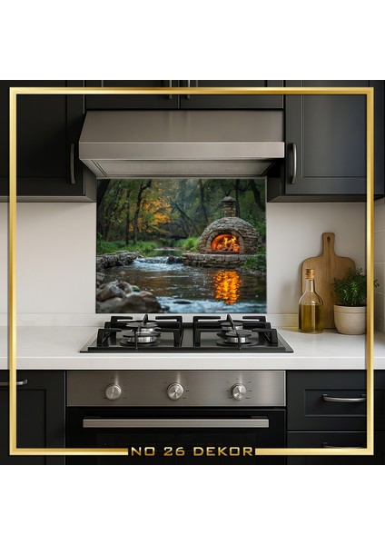 Temperli Cam Mutfak Tezgâh Arası