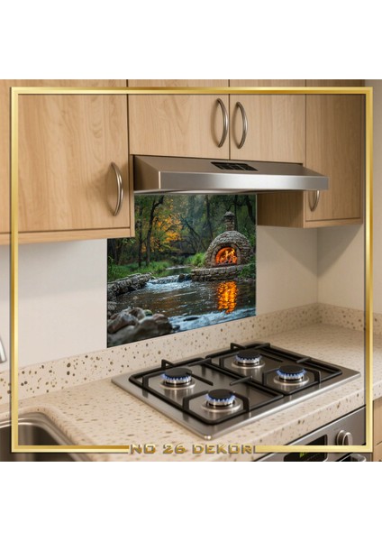 Temperli Cam Mutfak Tezgâh Arası