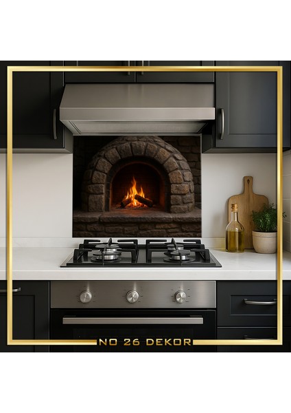 Temperli Cam Mutfak Tezgâh Arası