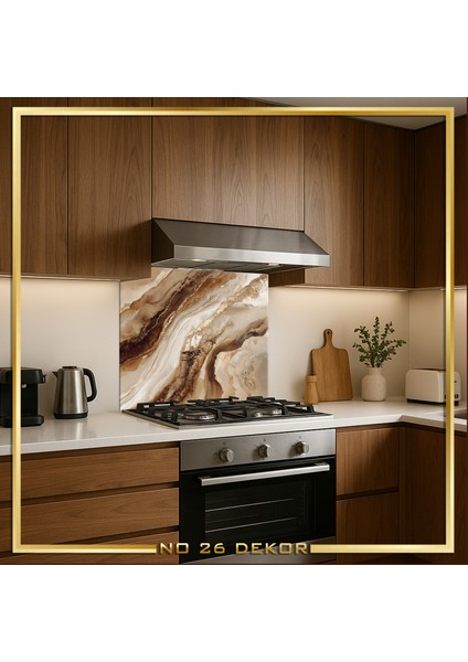 Temperli Cam Mutfak Tezgâh Arası