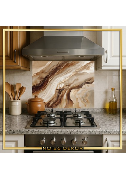 Temperli Cam Mutfak Tezgâh Arası modelleri