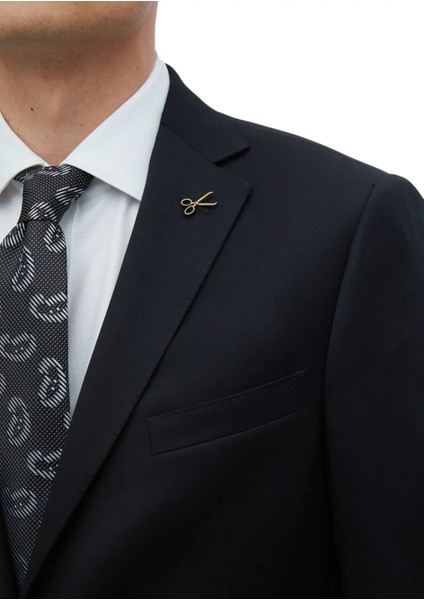 Siyah Düz Regular Fit %100 Yün Takım Elbise indirimleri