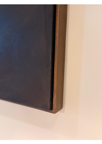 “Noir Calm” 70 x 50 cm El Yapımı Kahverengi Minimal Soyut Tablo – Ahşap Çerçeveli fırsatları