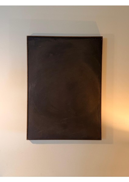 “Noir Calm” 70 x 50 cm El Yapımı Kahverengi Minimal Soyut Tablo – Ahşap Çerçeveli
