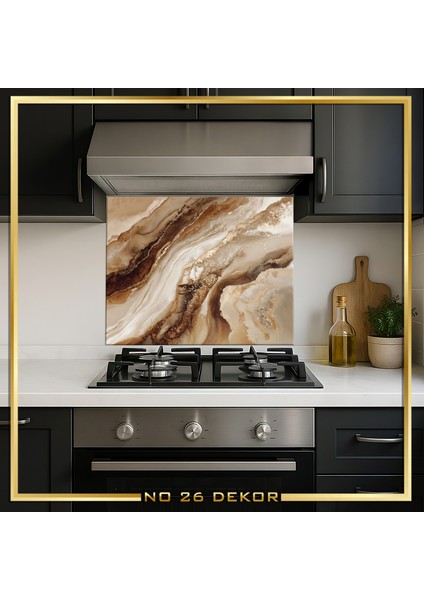 Temperli Cam Mutfak Tezgâh Arası