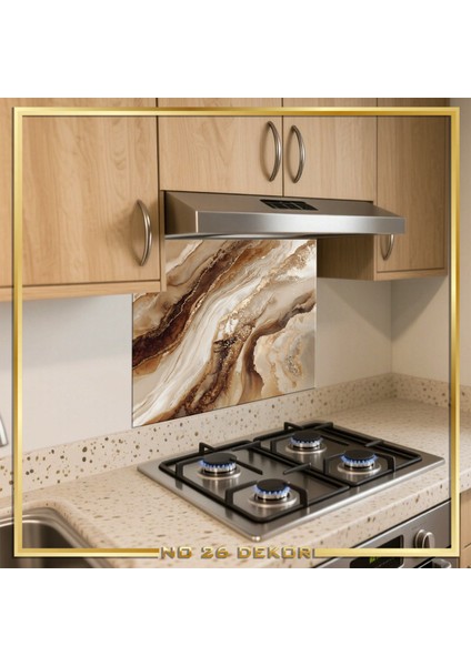 Temperli Cam Mutfak Tezgâh Arası