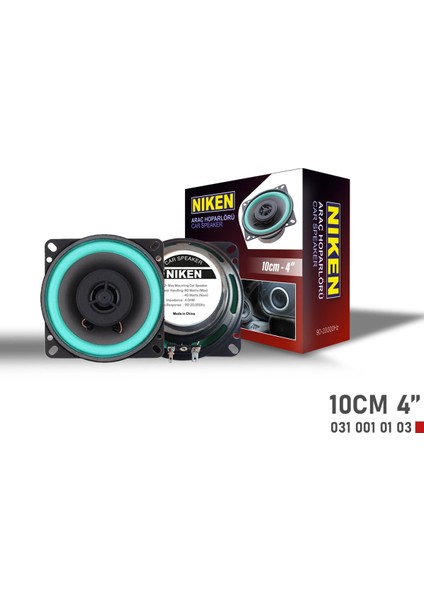 Araç Hoparlörü 10CM (4 Inç) Niken 1 Adet