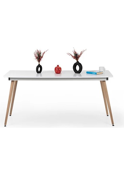 Bistro 160X80 cm / Dikdörtgen Mutfak Masası / Mutfak Yemek Masası / Dikdörtgen Masa / Beyaz modelleri