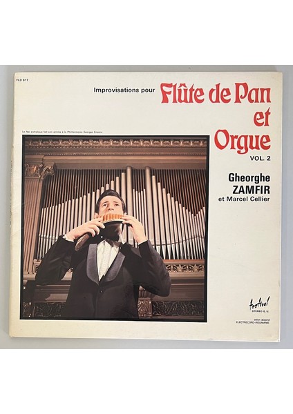 Gheorghe Zamfir Et Marcel Cellier Improvisations Pour Flûte De Pan Et Orgue Vol. 2 Lp Plak