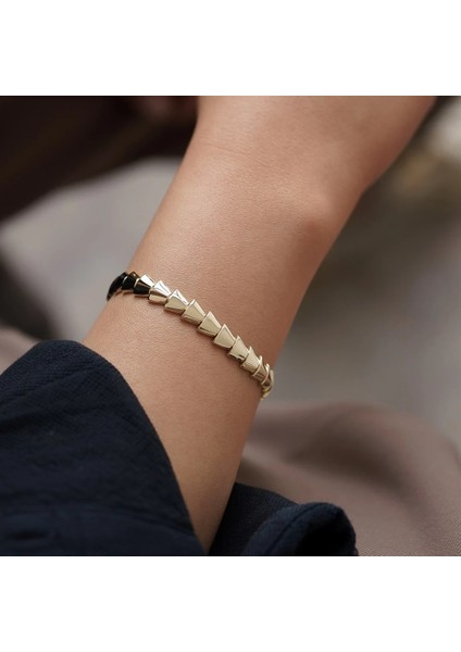 Dizi Geometrik Altın Bileklik