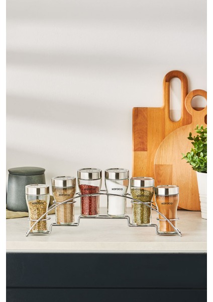 Danica 7 Parça Line Standlı Baharat Takımı