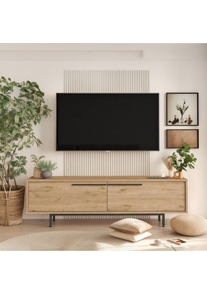 Leena 160CM Tv Ünitesi Sehpası Metal Ayaklı Sepet La1-S fiyatları