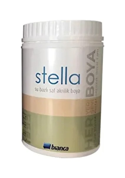 Stella Su Bazlı Akrilik Boya 0101 Beyaz Renk 1 Lt Kolay Uygulama Özelliğiyle fiyatları