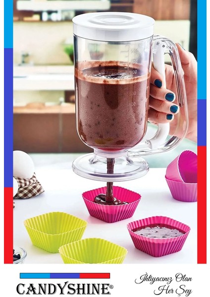 Ölçekli Hamur Porsiyonlayıcı Dağıtıcı Pancake Krep Muffin Krema P modelleri