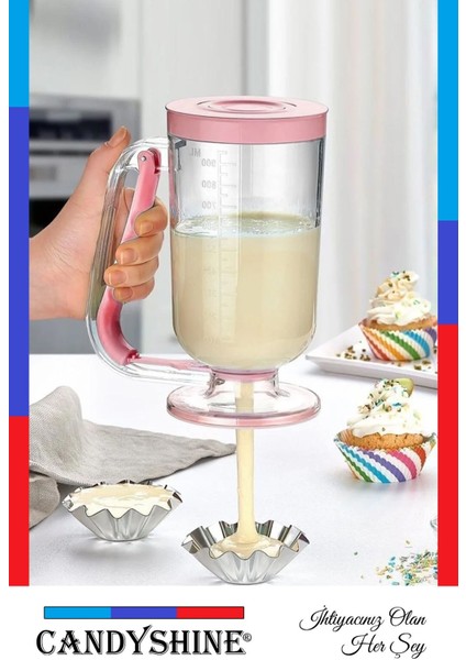 Ölçekli Hamur Porsiyonlayıcı Dağıtıcı Pancake Krep Muffin Krema P indirimleri