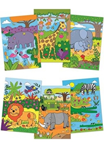 Sihirli Kitap Safari Eğlenceli Boyama Kitabı 3-5 Yaş 16 Sayfa Ciltsiz Türkçe fırsatları