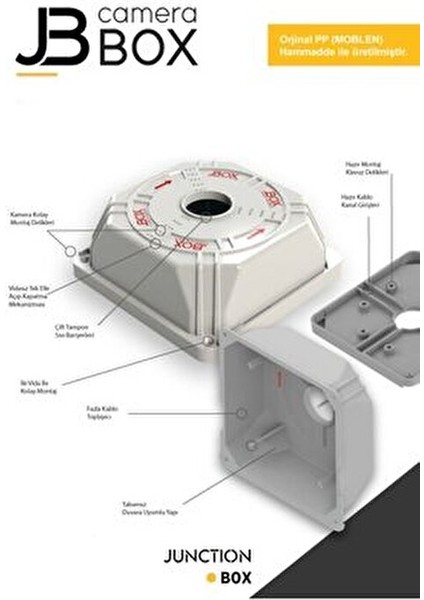 Su Geçirmez Kamera Montaj Buatı Dış Mekan Kullanımı için 1 Adet Estetik Koruma indirimleri