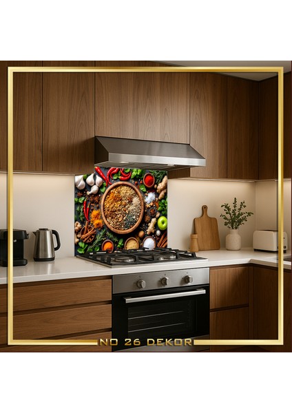 Temperli Cam Mutfak Tezgâh Arası