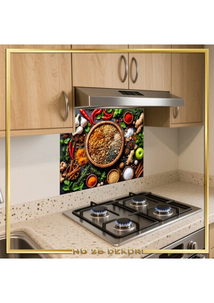 Temperli Cam Mutfak Tezgâh Arası