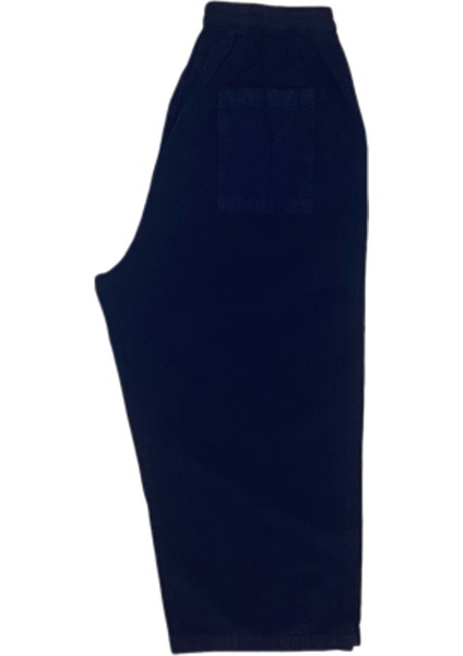 %100 Pamuk, Keten Kumaştan Beli Lastikli ve Bağcıklı Kapri Pantolon(Solma ve Çekme Yapmaz) modelleri