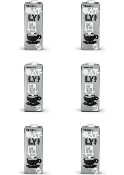 Oatly Barista Vegan Yulaf Sütü 1 Lt x 6 Adet