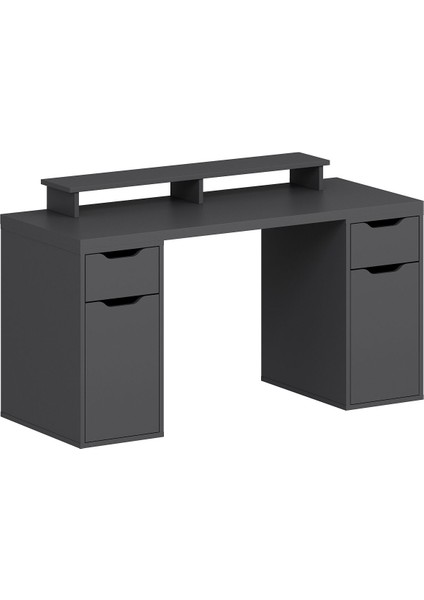 Alen 150 cm 2 Çekmeceli 2 Dolaplı Çalışma & Oyuncu Masası - Antrasit