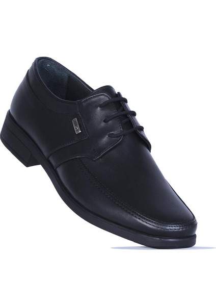 1162 Siyah Kauçuk %100 Deri Erkek Klasik Ayakkabı