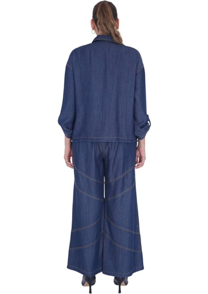 Kadın Büyük Beden İnce Kot Alt Üst İkili Takım modelleri