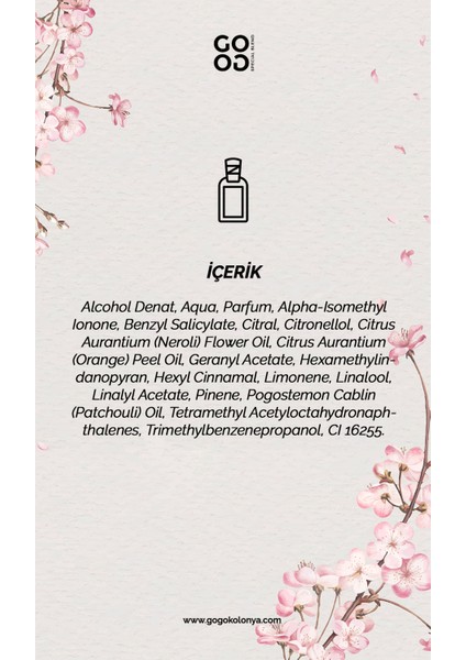 Gogo Japon Kiraz Çiçeği Kolonya 150ML indirimleri