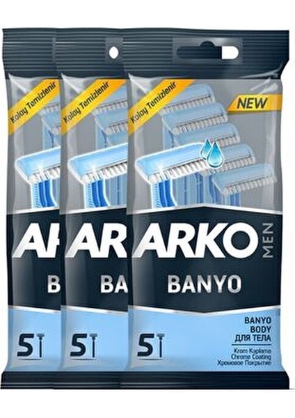 Men Banyo Tıraş Bıçağı 15'li Kullan At Bıçak