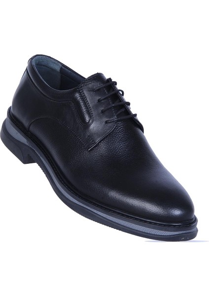 1951 Siyah Kauçuk %100 Deri Erkek Klasik Ayakkabı