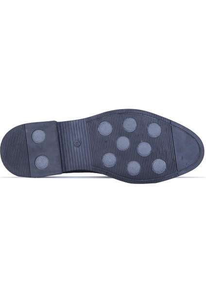 1951 Siyah Kauçuk %100 Deri Erkek Klasik Ayakkabı fırsatları